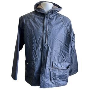 🌧️ Sportsman’s Choice Men’s Size 5 Tagged Navy Hooded Rain Jacket Coat